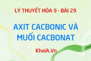Tính chất vật lý của H2CO3 (axit cacbonic), tính chất hóa học của H2CO3, tính chất của muối cacbonat - Hóa 9 bài 29